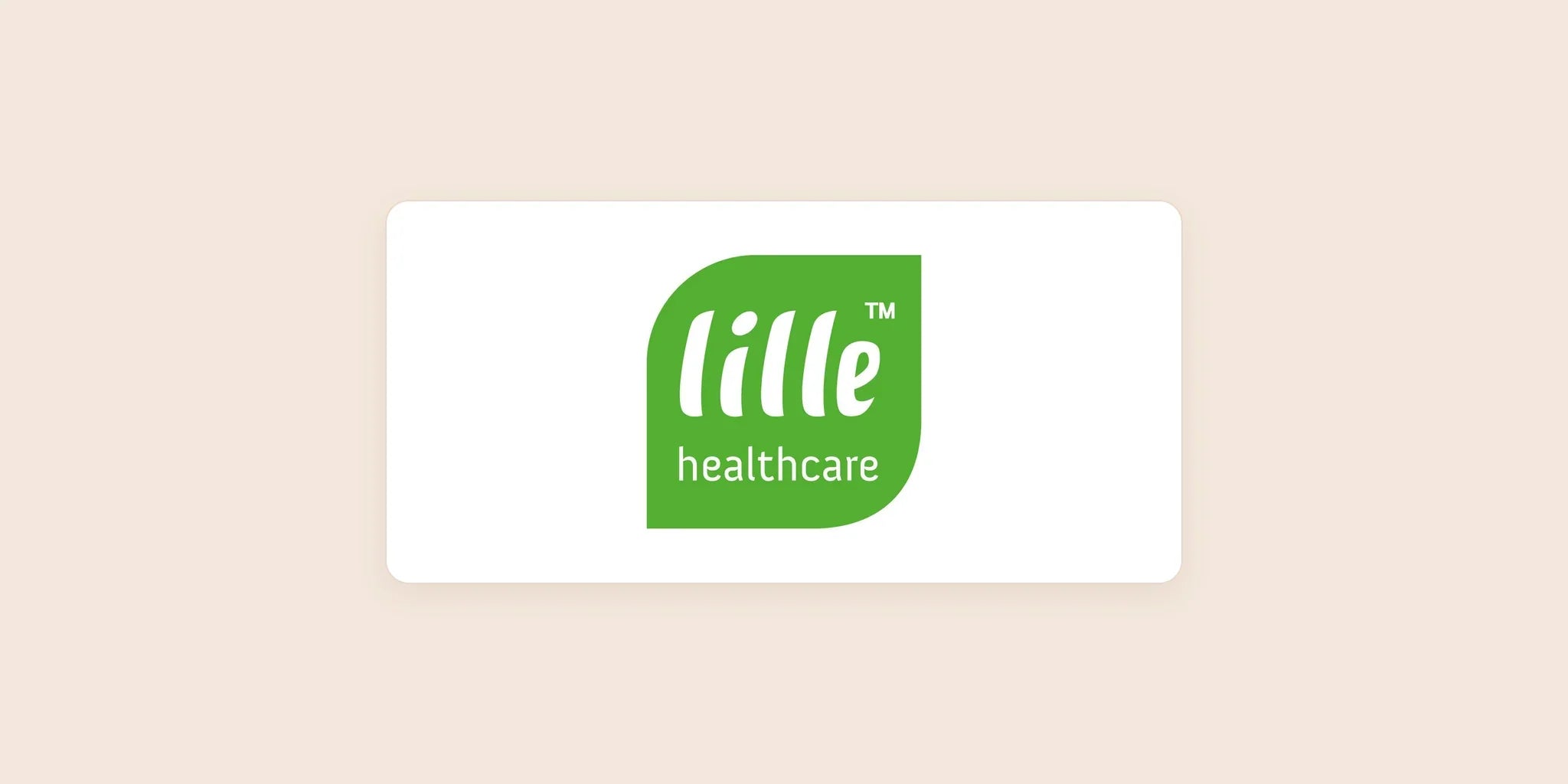 Lille logo centered on a light warm background