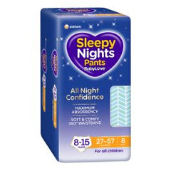 BabyLove SleepyNights Pants, 8–15 years, 27–57 kg, pack of 8