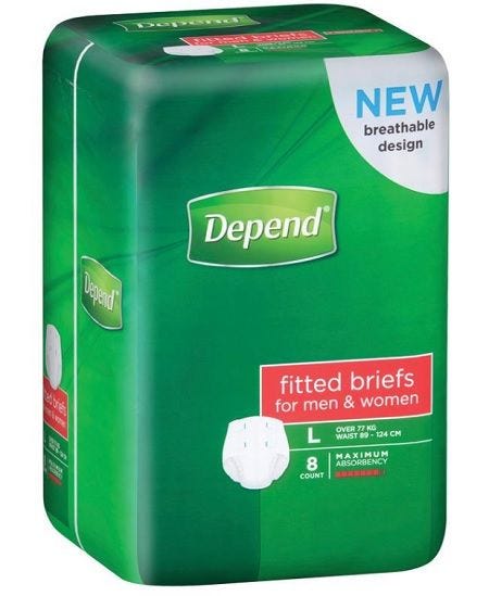 Depend Brief Normal 82-144cm Large 2600ml 19744