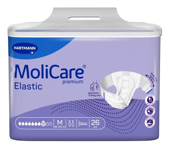 MoliCare Premium Elastic Unisex Briefs Medium 8 Drops 2850ml 85-120cm 165472