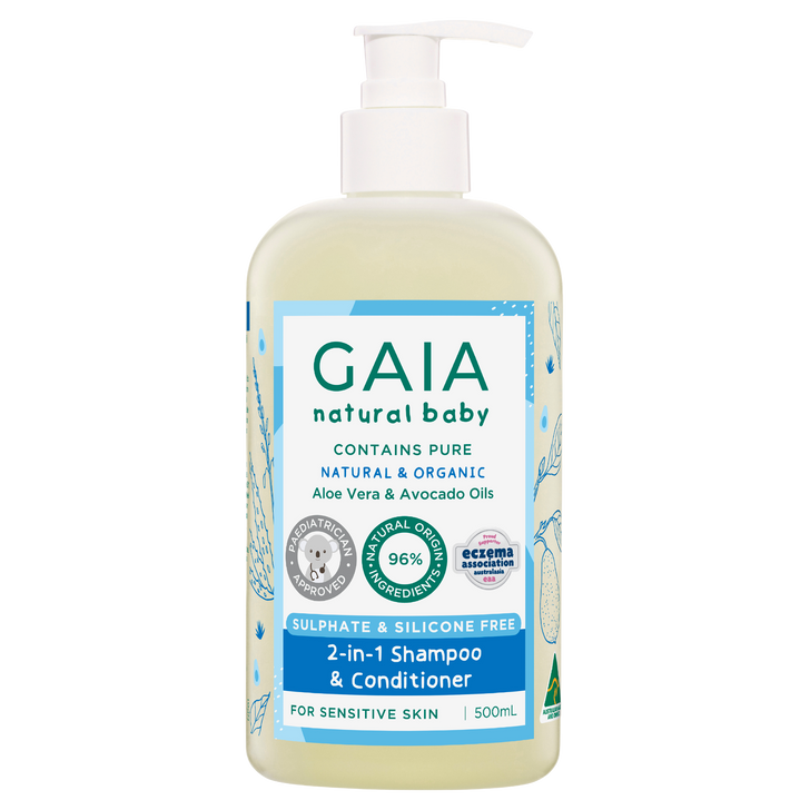GAIA Natural Baby 2-in-1 Shampoo & Conditioner 500ml 4728-SRT