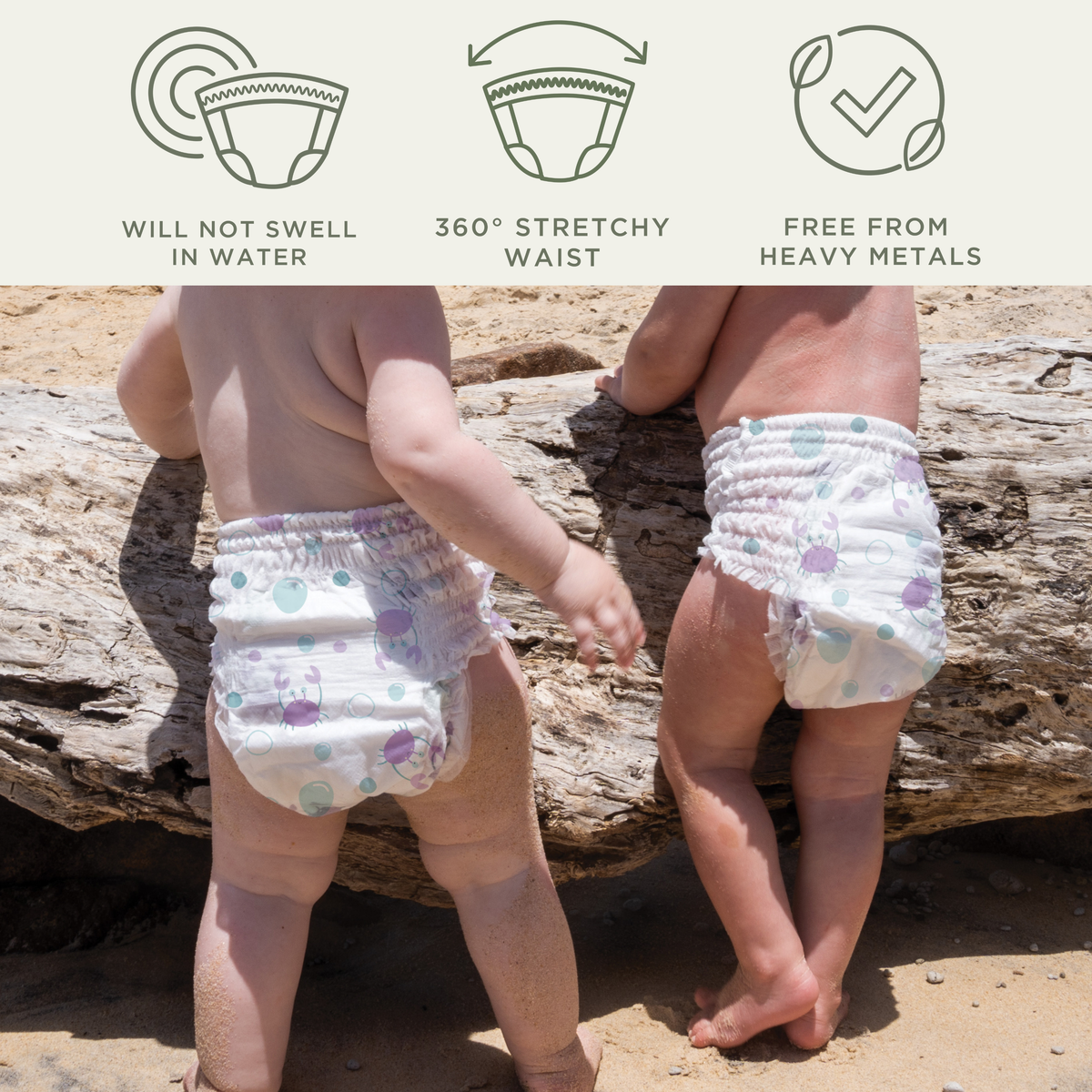Tooshies ECO Swim Pants product benefits and features, Small
