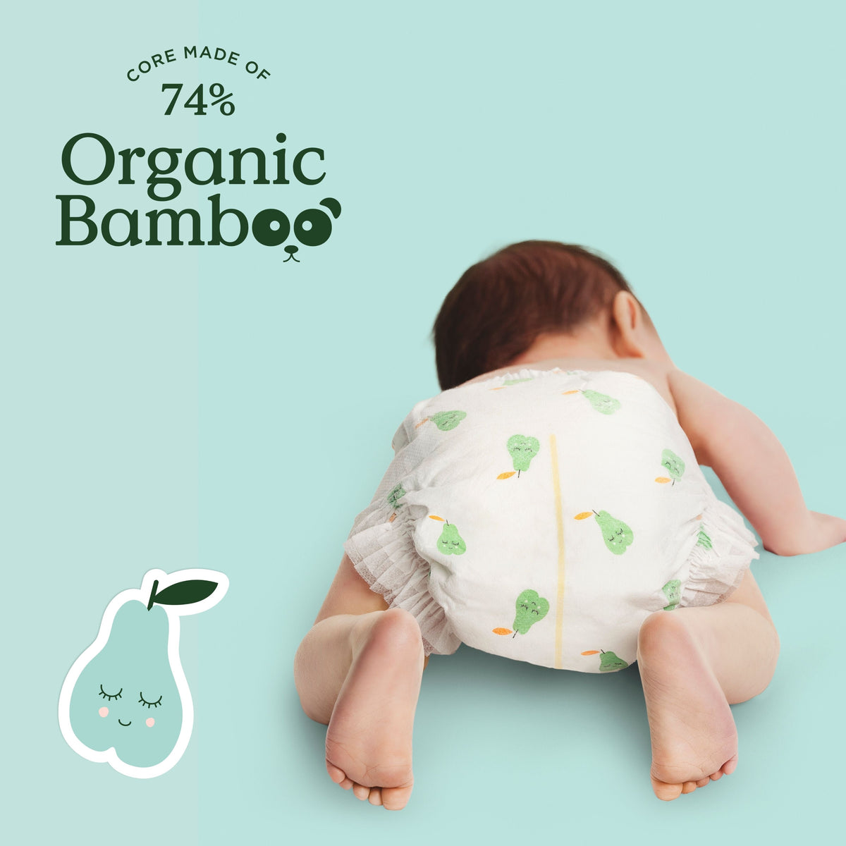 Tooshies Size 1 organic bamboo nappies key product details