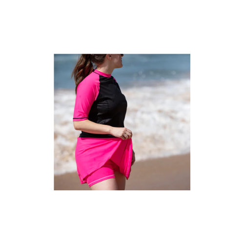 Minappi All In One Swimming Waterproof Containment Pants SwimSkort Short Skirt Medium 70-100cm 600ml Pink
