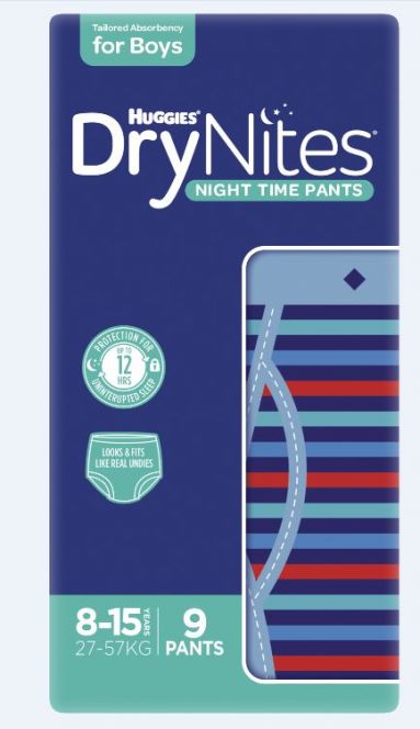 Huggies DryNites Boys Pyjama Pants 27-57kg 8-15 Years 21507