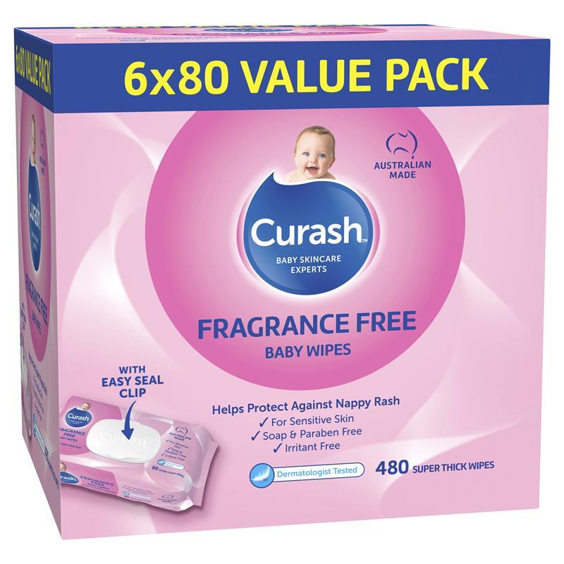 Curash Babycare Fragrance Free Wipes