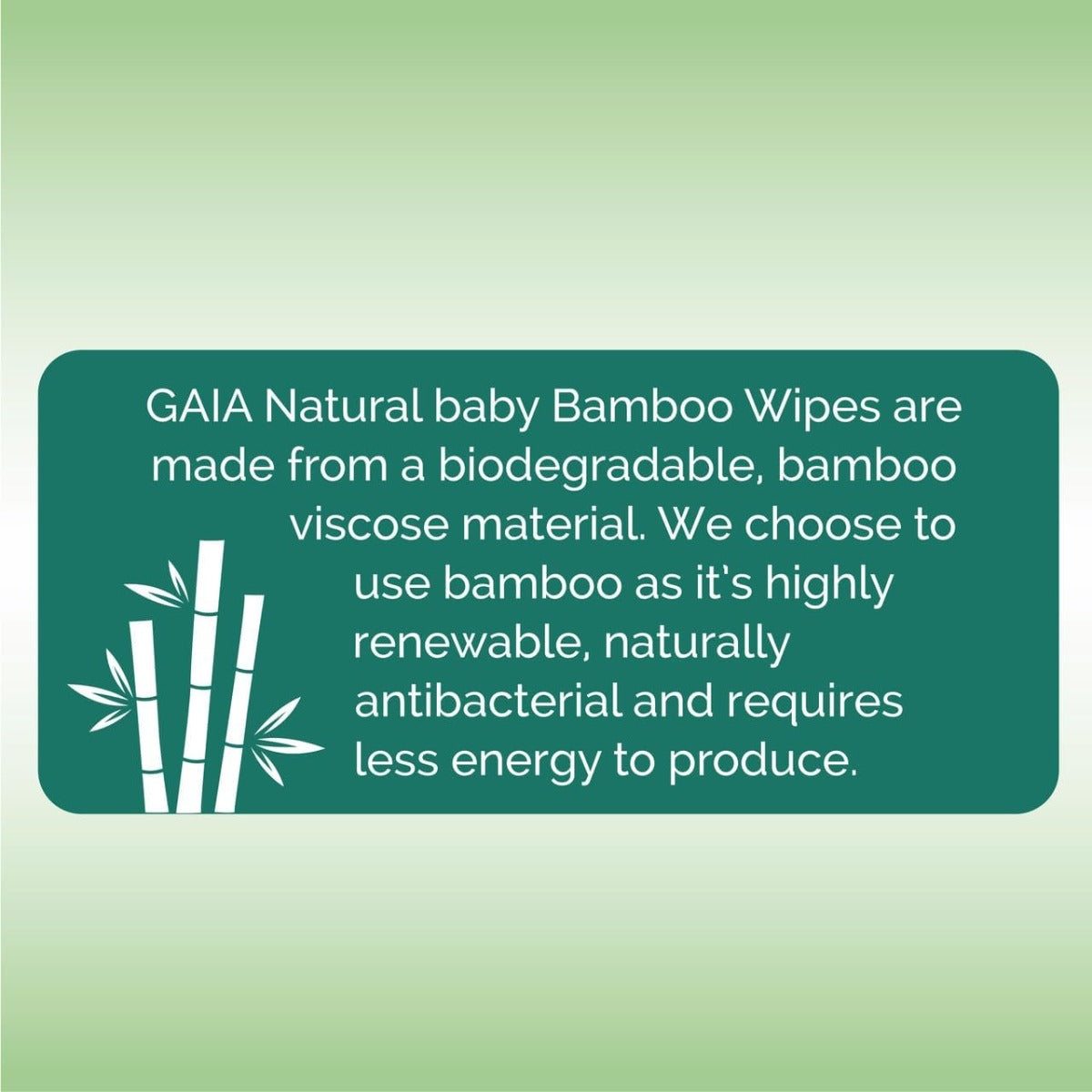 GAIA Natural Baby Bamboo Baby Wipes 4692-SRT