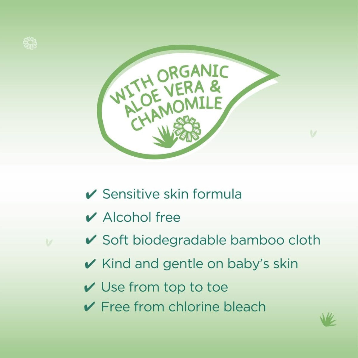 GAIA Natural Baby Bamboo Baby Wipes 4692-SRT