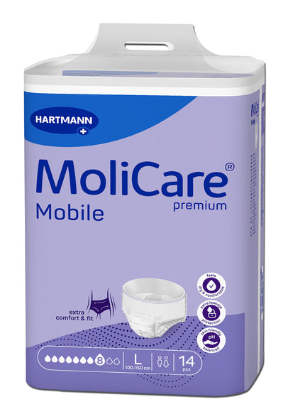 MoliCare Premium Mobile Unisex Pull-Ups Extra Large 8 Drops 2421ml 130-170cm 166032