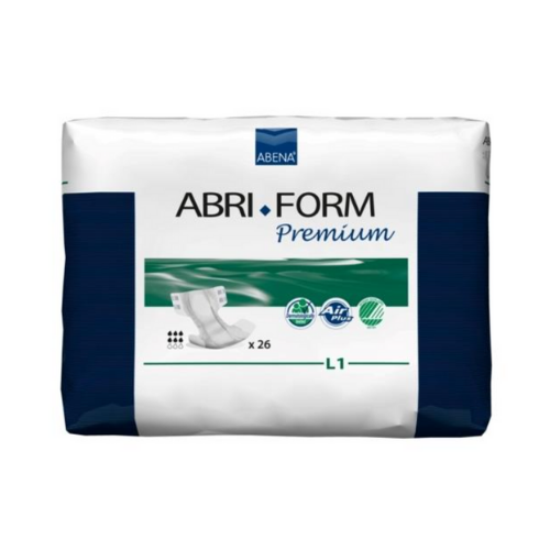 Abri Form Premium Unisex Brief L1 Large Waist Green Stripe 100-150cm 1666ml