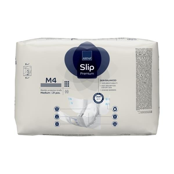 Abena Slip M4 Unisex Briefs Medium 70-110cm 9 Drops 3600ml 1000021287