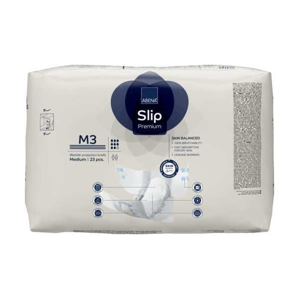 Abena Slip M3 Unisex Briefs Medium 70-110cm 8 Drops 3100ml 1000021286