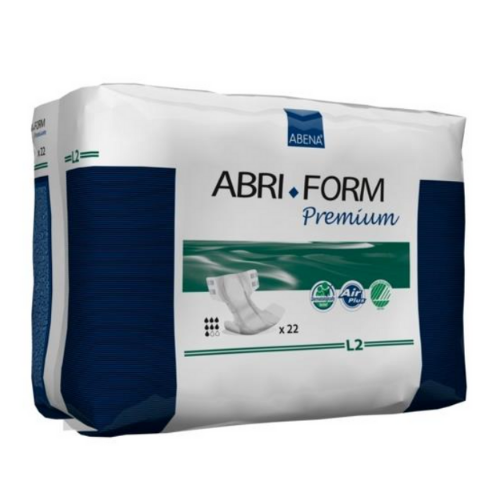 Abri-Form Premium L2 7 Drops Waist 100-150cm Unisex 2066ml/3100ml White/ Green Stripe SA43065