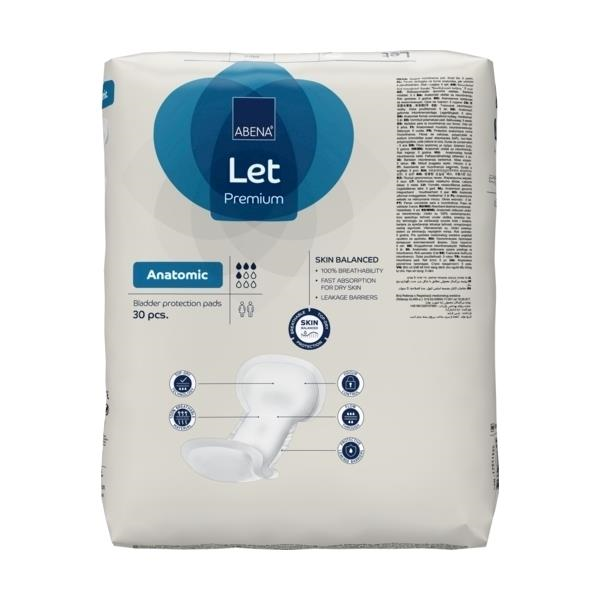 Abena Let Anatomic White 44x20cm White 4 Drops 500ml SA1000021345