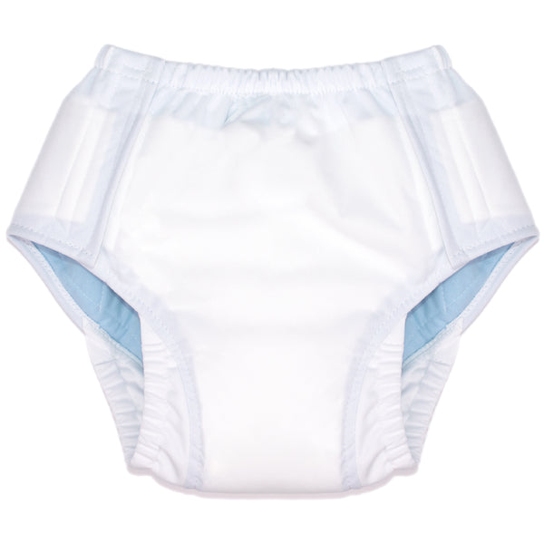 Adult's Side-Opening All-in-One Pant Maxi Velcros White AQPOPV1000-WHT Minappi