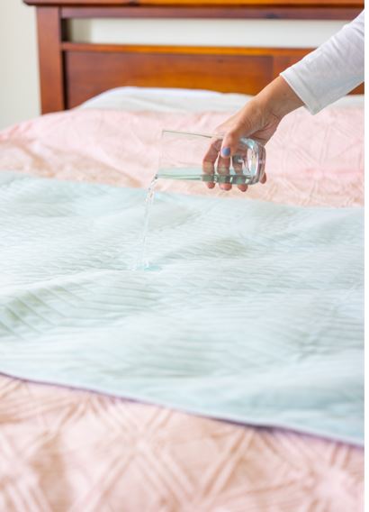 Staydry Bedpad Boss 40 With Wings Queen 90X142cm 2500ml Aqua