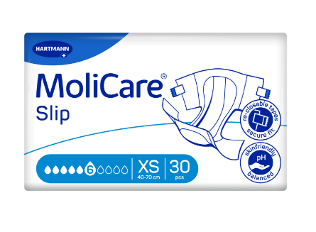 MoliCare Slip Unisex XS Extra Small 40-70cm 6 Drops 1367ml 169190