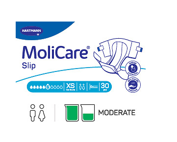MoliCare Slip Unisex XS Extra Small 40-70cm 6 Drops 1367ml 169190