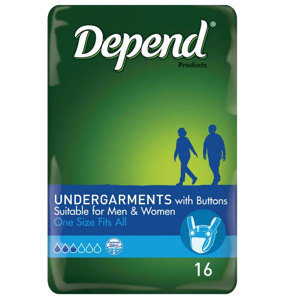 Depend Undergarment with Buttons