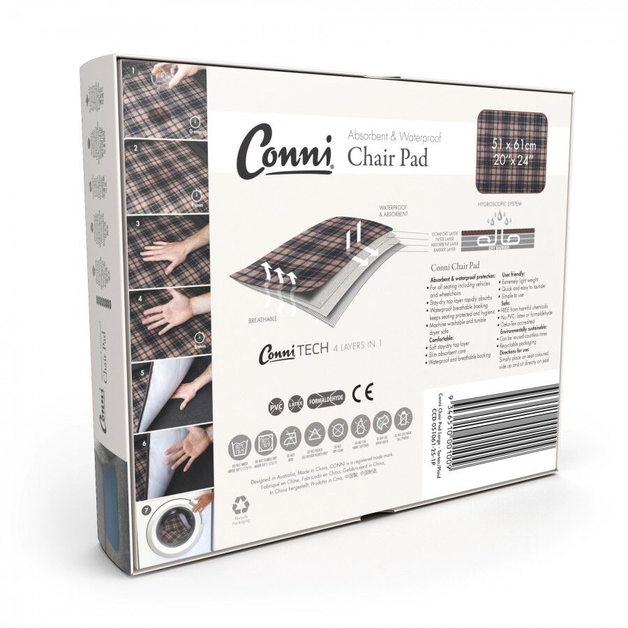 Conni Chair Pad Large 51x61cm 800ml - Charcoal CCD-051061-25-1CH
