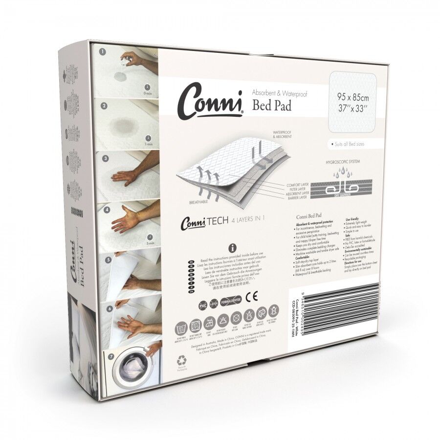 Conni Reusable Bed Pad 85x95cm Mauve CCD-085095-25-1