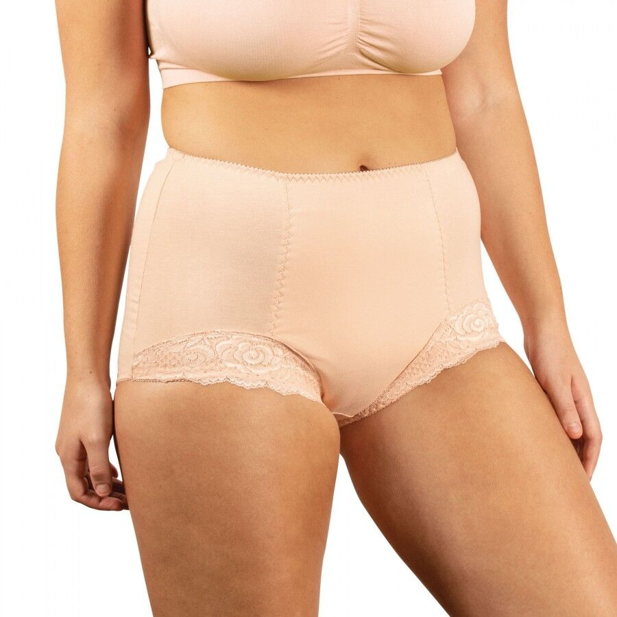 Ladies Briefs Chantilly Lace Size 10-24 - Beige Conni