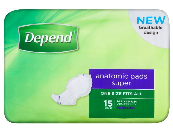 Depend Anatomic Pad Super