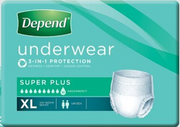 Depend Super Plus Underwear Unisex XL Extra Large 122-162cm 2000ml 19612