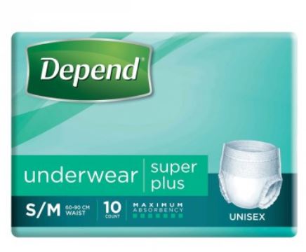 Depend Underwear Super Plus - Small/Medium