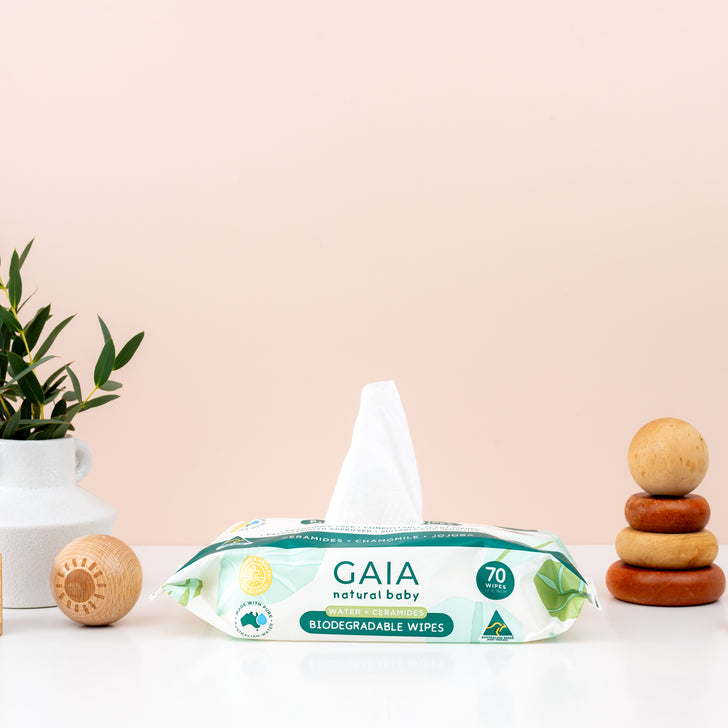 Gaia Natural Baby Biodegradable Water & Ceramides Baby Wipes 4691-SRT