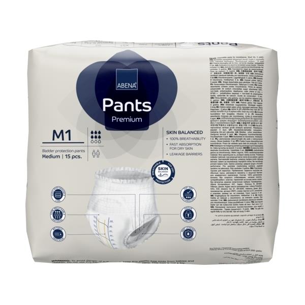 Abena Pants M1 Pull-up Unisex Medium 80-110mm Blue 1400ml SA1000021322