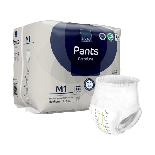Abena Pants M1 Pull-up Unisex Medium 80-110mm Blue 1400ml SA1000021322