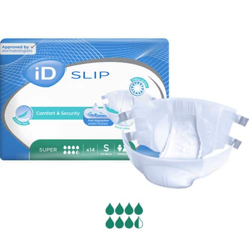 iD Slip Super Brief Unisex Small 50-90cm 7.5 Drop 2100ml 5630175140-01