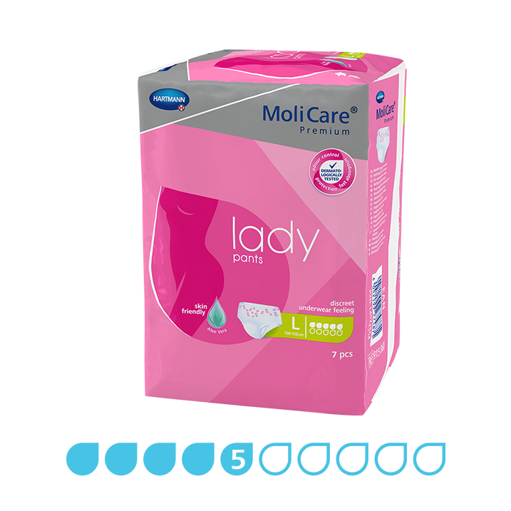 MoliCare Premium Lady Pants Pull-Ups Large 5 Drops 850ml 100-150cm 915868