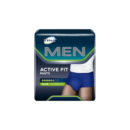 Tena Active Fit Plus Mens Pant Large 95-130 Cm 7 Drops 700ml Navy 772629