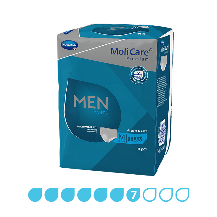 Molicare Premium Mens Pants Medium 85-120cm 7 Drops 1455ml 915827