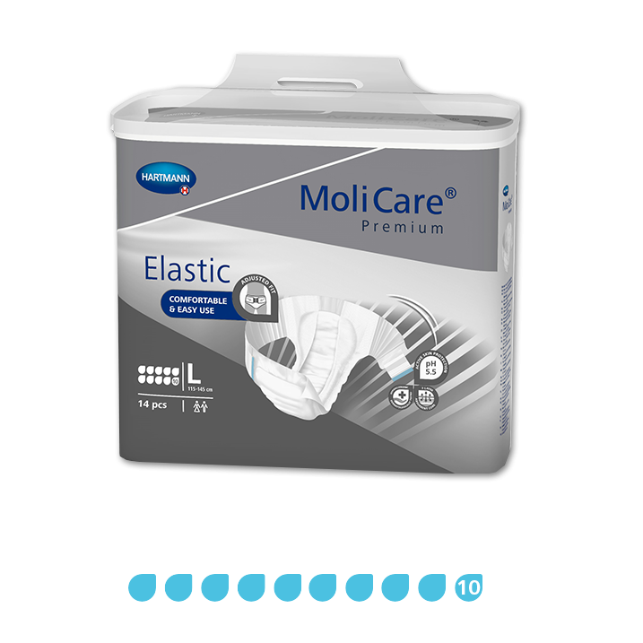 MoliCare Premium Elastic Unisex Briefs Large 10 Drops 3820ml 115-145cm 165673