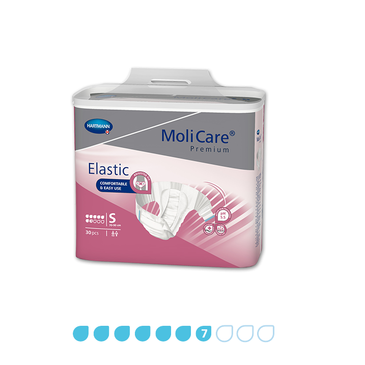 MoliCare Premium Elastic Unisex Briefs Small 7 Drops 2230ml 60-90cm 165371