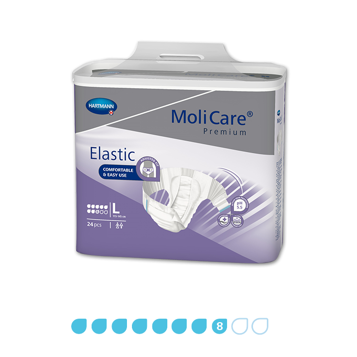 MoliCare Premium Elastic Unisex Briefs Large 8 Drops 3095ml 115-150cm 165473