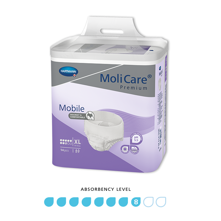 MoliCare Premium Mobile Unisex Pull-Ups Extra Large 8 Drops 2421ml 130-170cm 915874