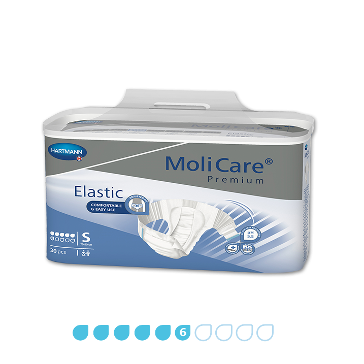 MoliCare Premium Elastic Unisex Briefs Small 6 Drops 1890ml 70-90cm 165271