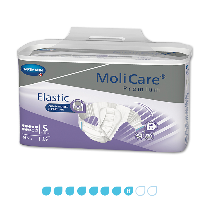 MoliCare Premium Elastic Unisex Briefs Small 8 Drops 2600ml 60-90cm 165471