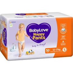 BabyLove Nappy Pants Walker Size 5, 12–17 kg, pack of 50