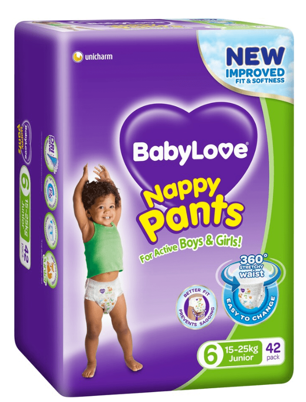 Babylove Nappy Pants Unisex Junior Size 6 15-25kg
