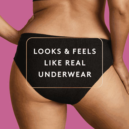 Poise Intimates Disposable Underwear Extra Large 117-140cm 7 Drops Black 91903