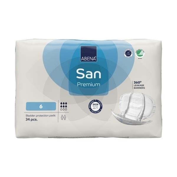Abena San 6 Premium Pads Unisex 1600ml White/ Blue SA1000021308