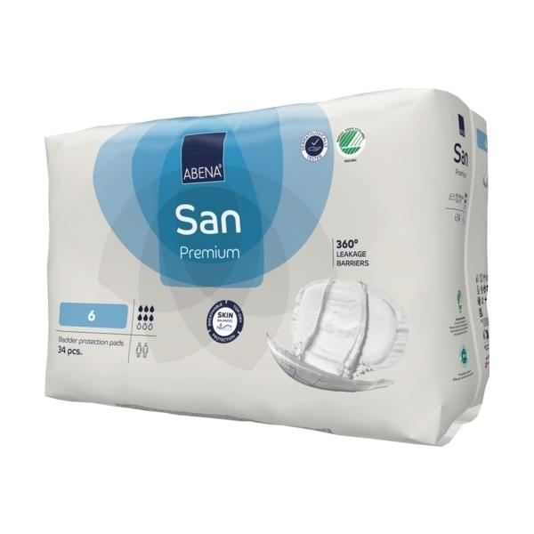 Abena San 6 Premium Pads Unisex 1600ml White/ Blue SA1000021308