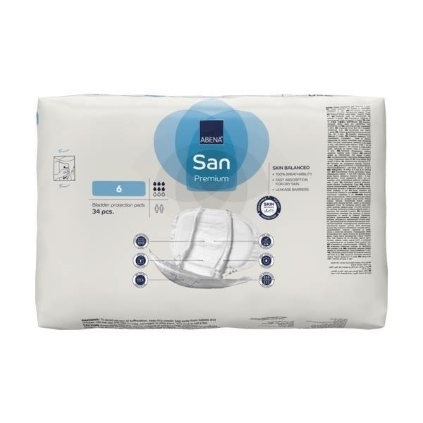 Abena San 6 Premium Pads Unisex 1600ml White/ Blue SA1000021308