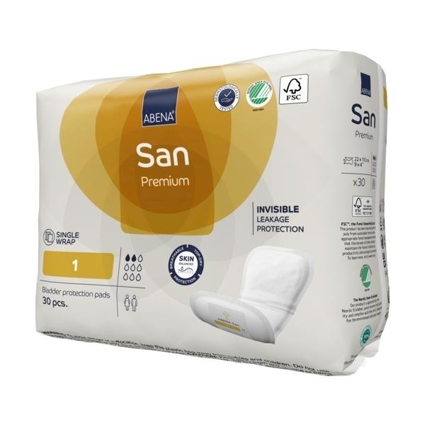 Abri-San Premium 1 Pads Unisex 10x22cm 2 Drops 200ml SA9253 SA1000021301