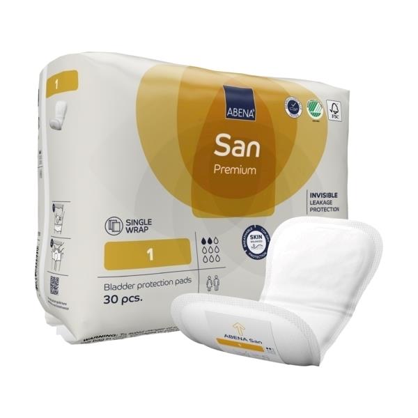 Abri-San Premium 1 Pads Unisex 10x22cm 2 Drops 200ml SA9253 SA1000021301